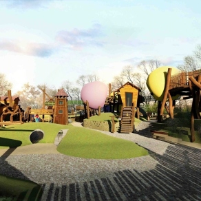 中式儿童游乐区 无动力乐园